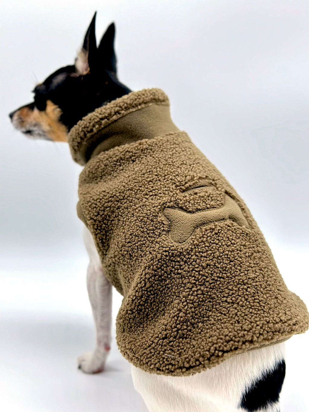 Cozy Sherpa Fleece Pullover - Olive - Maison Fur
