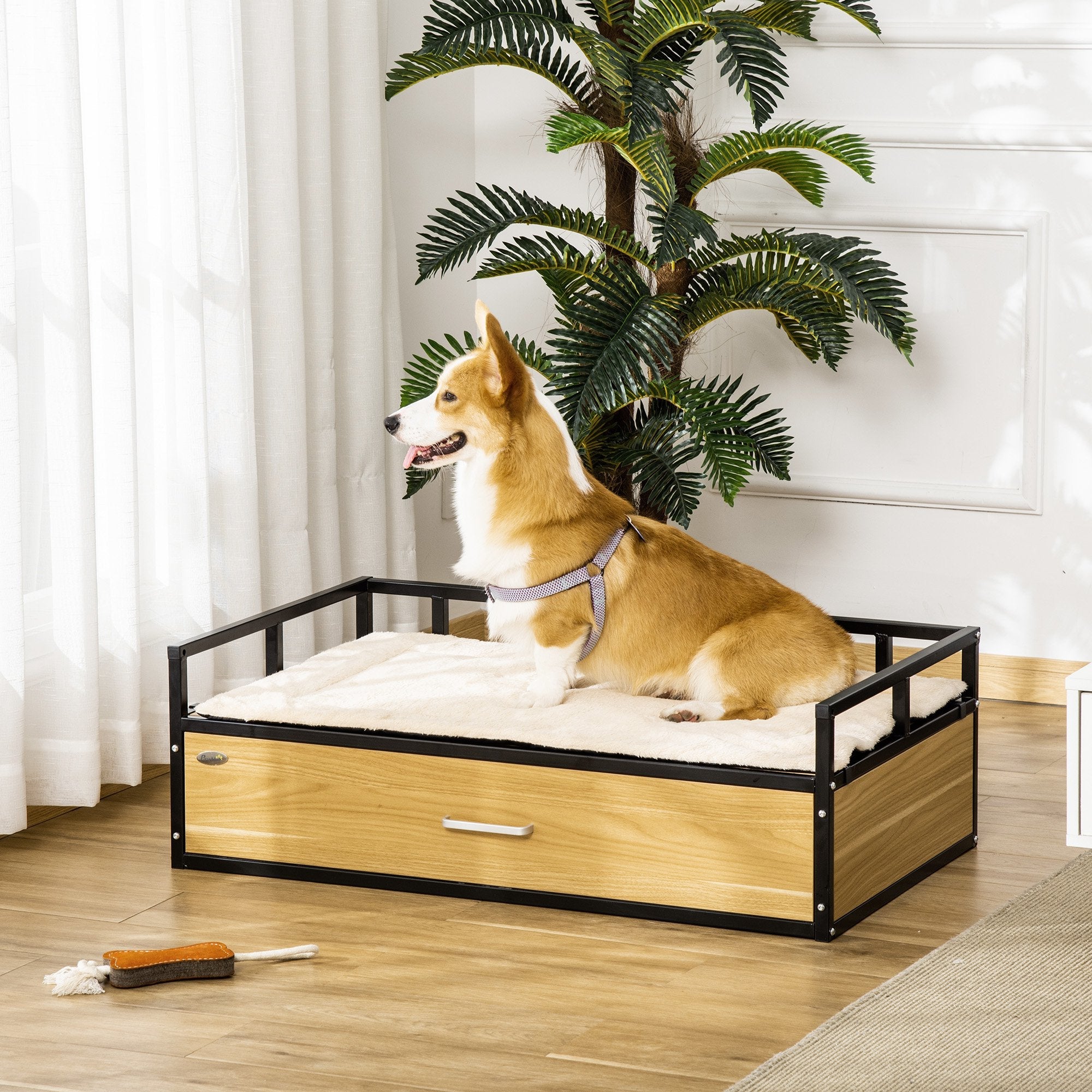 Elevated Dog Bed - Oak - Maison Fur