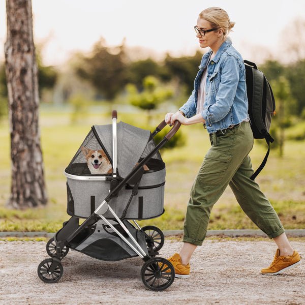 Foldable 3 - in - 1 Pet Stroller - Maison Fur