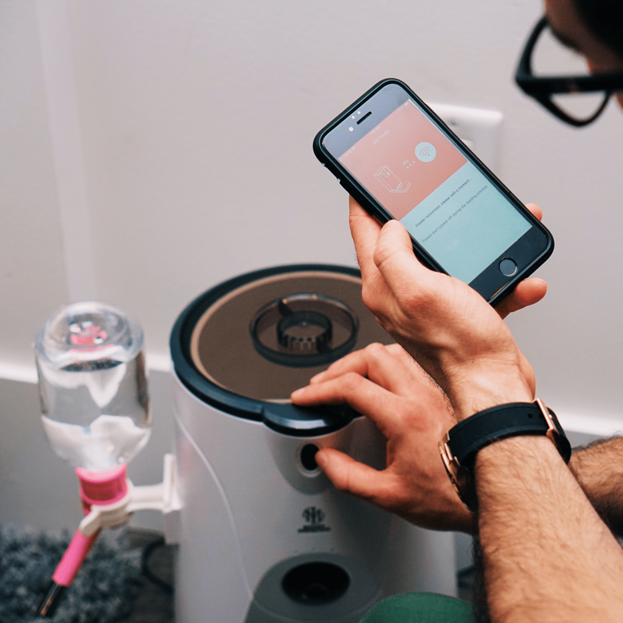 Interactive WiFi Feeder with Camera & Two - Way Audio - Pink, Blue - Maison Fur